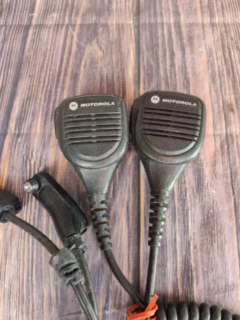 Lot Of 2 OEM Motorola PMMN4024A Remote Speaker Microphones