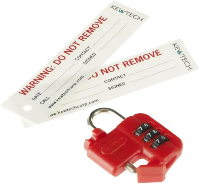 Lock Out Device, Lock Colour Red, Lockout Device Type Padlock, Perso For Kewtech