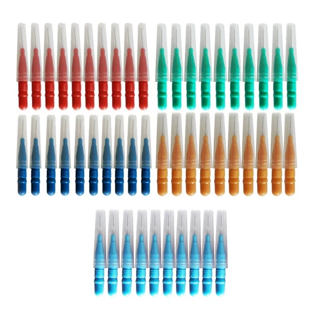 50Pcs Interdental Brush Dental Tooth Flossing Head Oral Dental Hygiene Flos O5P7