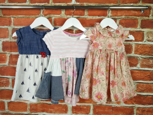 Baby Girl Bundle Age 6-9 Months 100% Next Summer Dress Set Floral Nautical 74Cm