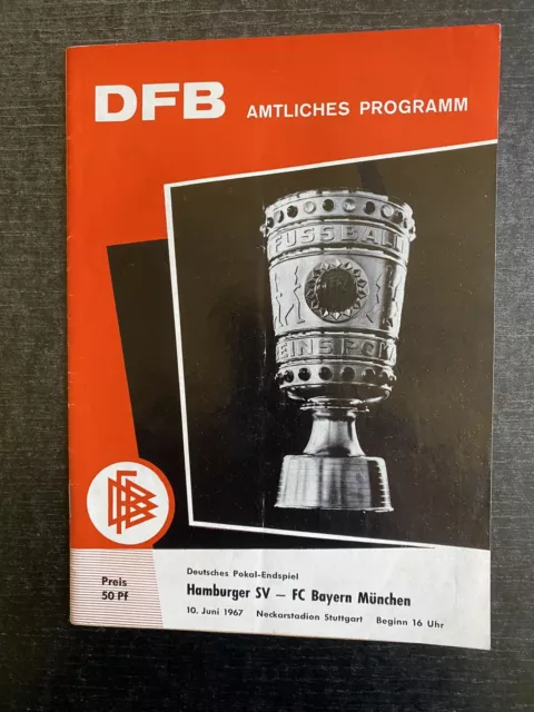 DFB-Pokalfinale 10.06.1967 Hamburger SV - FC Bayern München in Stuttgart