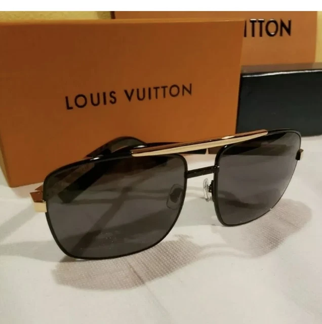 LOUIS VUITTON Attitude Pilot Sunglasses Clear black Z0340U Men Auth #040606