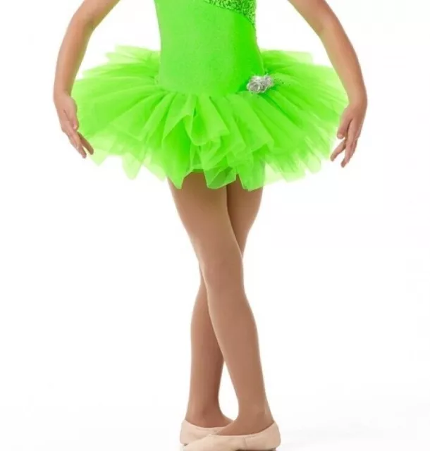 Who Says Child & Adult Sizes Dance Costume Flo Green BALLET TUTU SKIRT ONLY USA 3