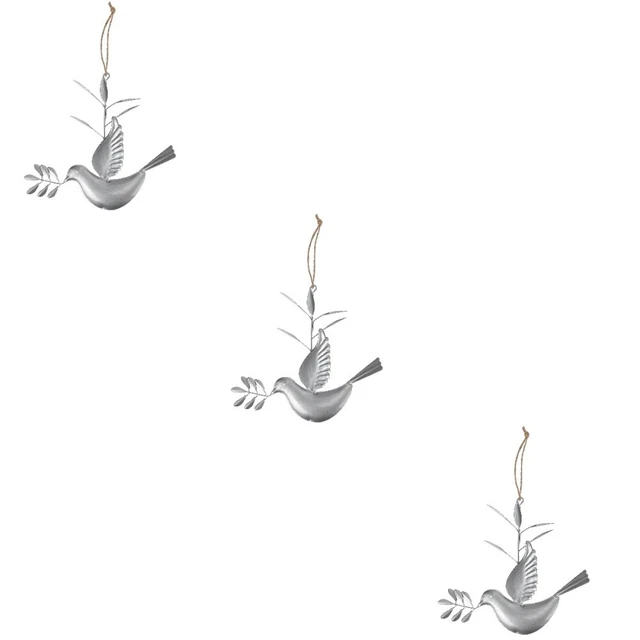 3x Dekorative Gefälschte Tauben Fliegen Vogel Statuen Herbst Garten Decor 9