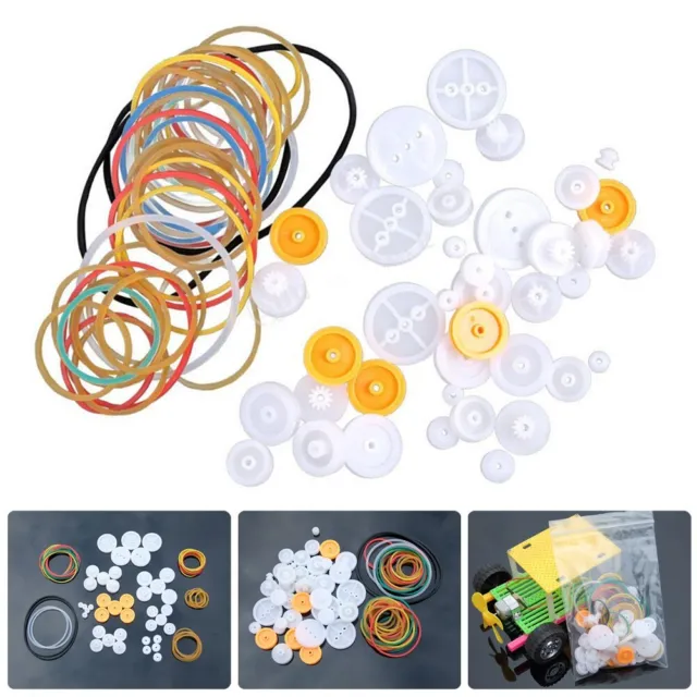 84Pcs Plastic Parts Kit for DIY Crafts and Car Accessory Toy Building Adventure