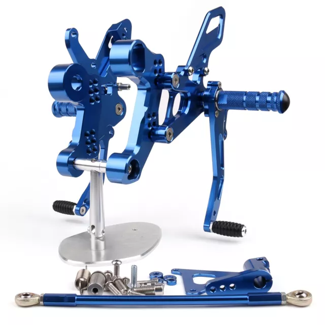 Blue Adjustable Rearsets Foot Pegs Rear Set For Yamaha MT-09 FZ-09 2014-2016