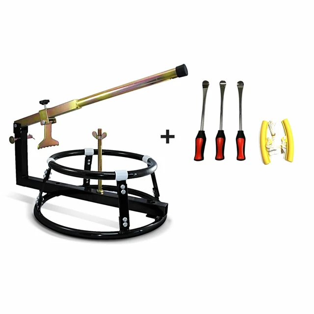 Set Démonte Pneu Moto Custom + équilibreuse - ConStands - Outil Moto Noir
