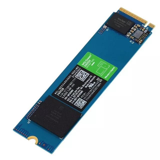 Unità a stato solido desktop 480 GB WD Green SN350 M.2 NVMe 2280 SSD PC desktop 100% salute