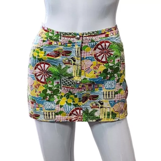 Vintage Y2k Dolce Gabbana Mini Graphic Skirt Size 10uk