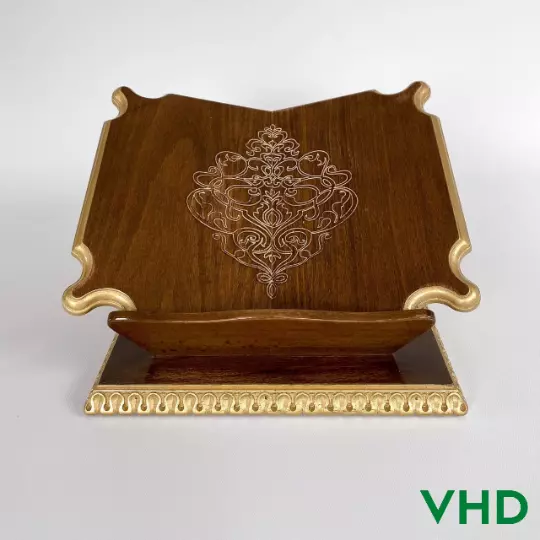 Handmade Lux Wooden Book Stand | Quran, Bible, Torah Holder | Dictionary Stand