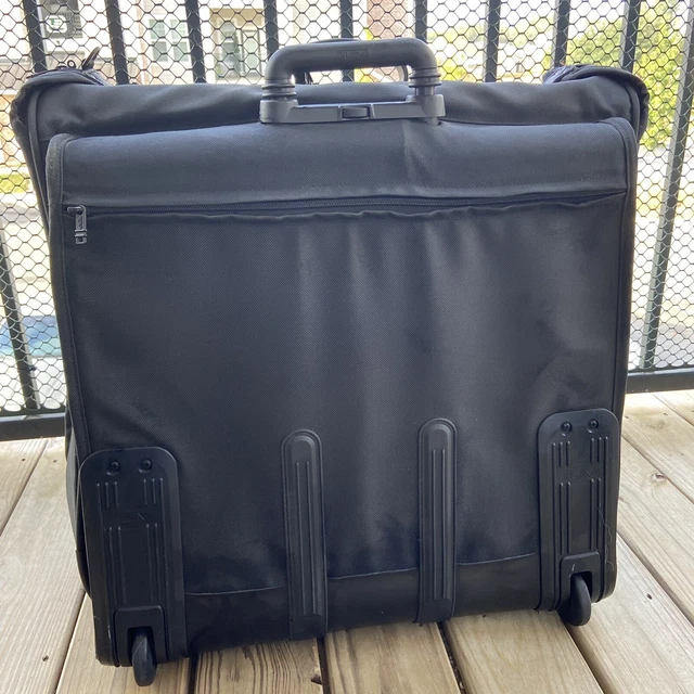 TUMI Black Alpha Ballistic Nylon Wheeled Garment Bag Luggage 22032DH 24x23x12 2