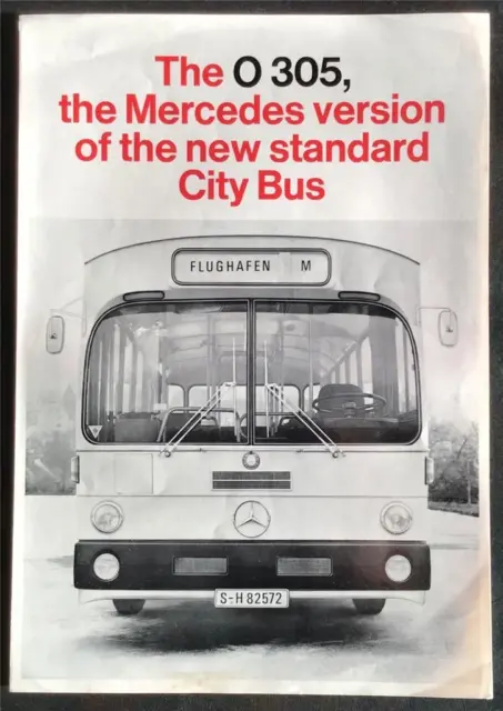 MERCEDES BENZ O 305 CITY BUS Sales Brochure Undated