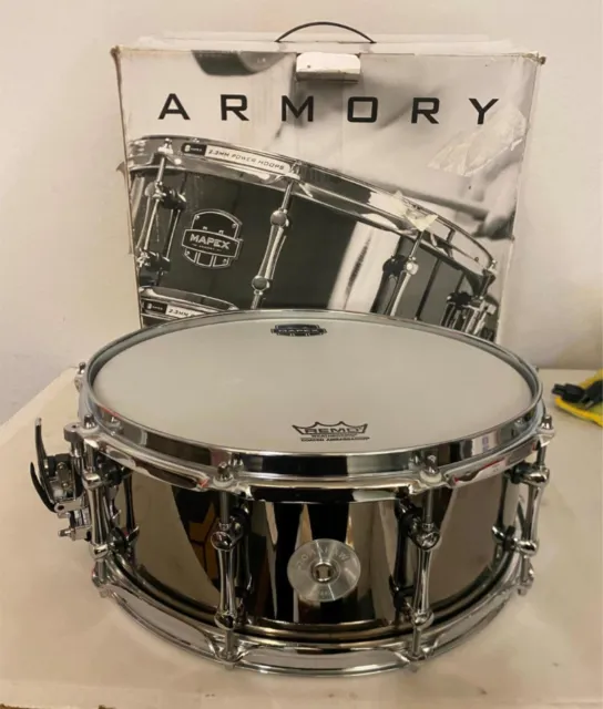 Mapex Armory Series Tomahawk Snare Drum 14X5.5" Black Chrome ARST4551CEB NEW!