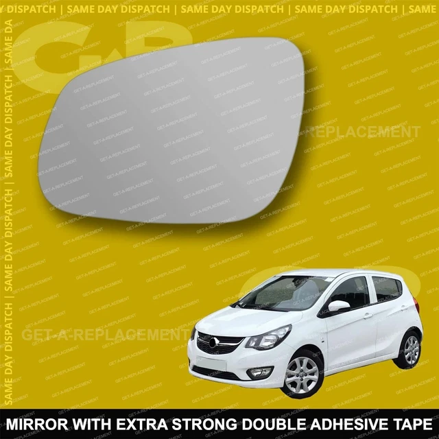 Ultimate Styling Heated Convex Wing Mirror Glass For Vauxhall Viva Hatchback (2015-2020) – Drivers Right Side, Chrome