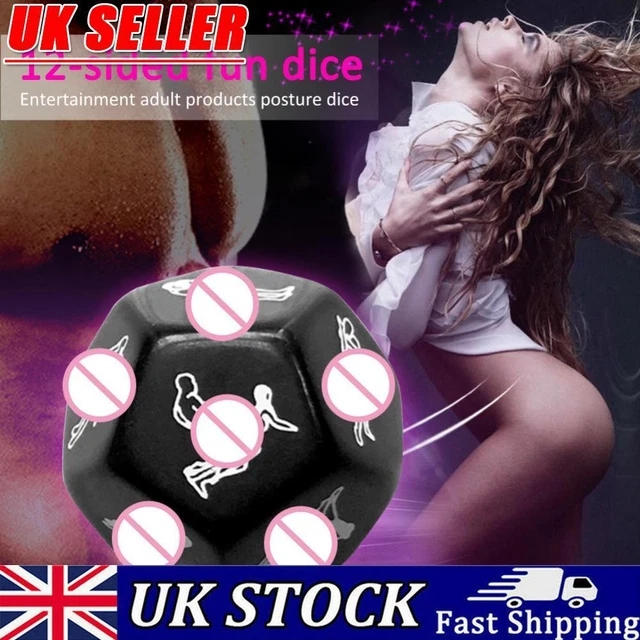 3pcs Sex Fun Dice 12-sided Erotic Love Sexy Posture Couple Toys (Black)