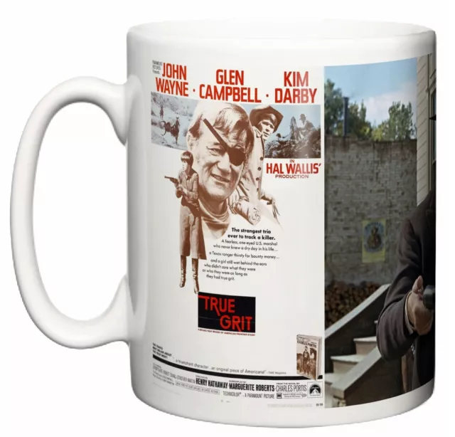 True Grit Western Movie poster & scene 1969 John Wayne Coffee Tea 11oz Mug Gift