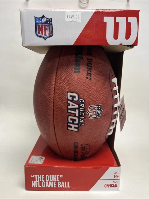 Official Wilson NFL Leather Game Football Crucial Catch Logo Football