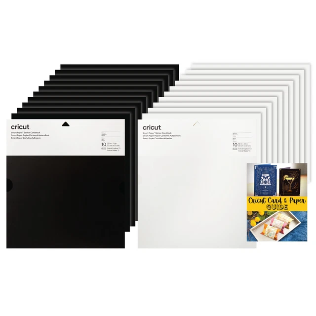 CRICUT SMART PAPER Sticker Cardstock Black And White Bundle 60.89