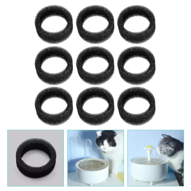 9 Pcs Fontaine À Eau Pour Chat Animal De Compagnie Filtre Éponge