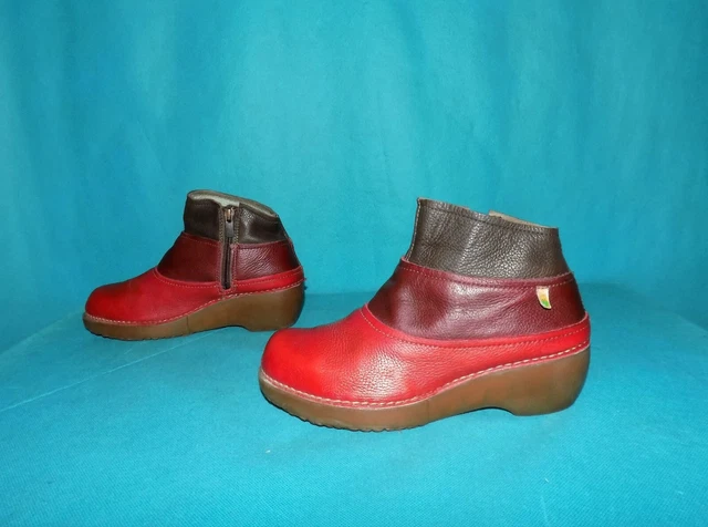 bottines boots EL NATURALISTA  en cuir rouge bordeaux marron  pointure 36 EUR 3