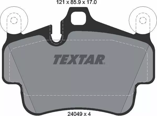 Textar Car Brake Pad Front Rear Prepared For Wear Indicator For Porsche 2404901