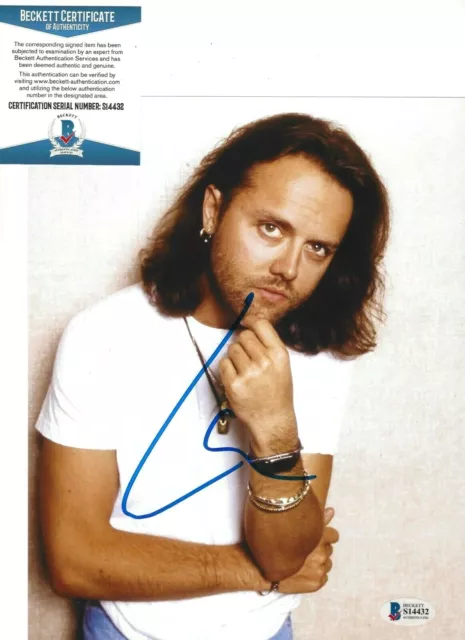 METALLICA DRUMMER LARS ULRICH SIGNED 8x10 PHOTO BECKETT BAS COA C DRUM ICON BAND METALLICA DRUMMER LARS ULRICH SIGNED 8x10 PHOTO BECKETT BAS COA C DRUM ICON BAND