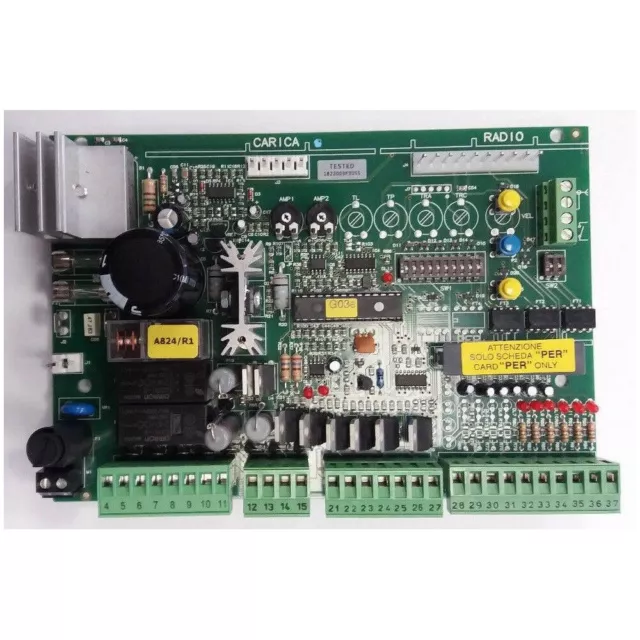 Scheda Centrale Quadro Comando 2 Motori 24V A824 Ricambio Originale NICE SP081-B