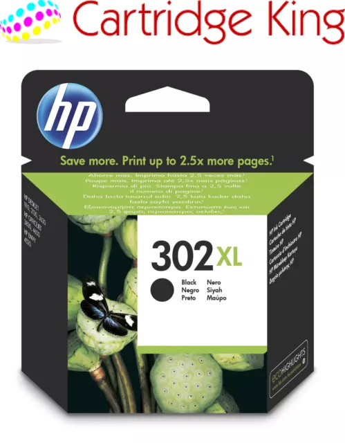 Genuine HP 302XL Black ink cartridge for Officejet 4658 All-in-One Printer - F6U