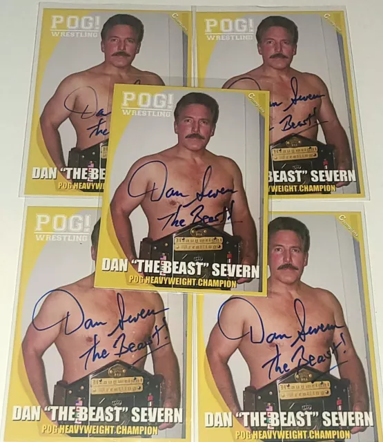 Dan 'The Beast' Severn Signed 2010 POG Wrestling Autograph Card #50 WWE