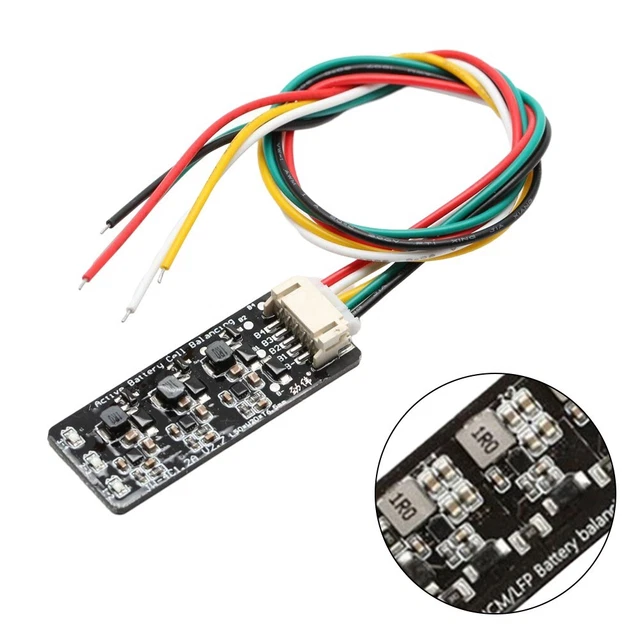 Advanced Active Equalizer Balancer für 4S Li Ion Lifepo4 Akku (schwarz)