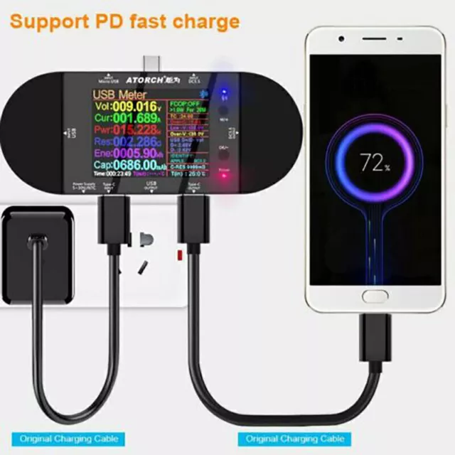 USB Type-C Power Tester Voltage Current Capacity Meter Multimeter USB-C 5-32V 5A