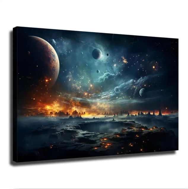 Universe Starry Sky Wall Art Outer Space Fantastic Nebula Galaxy Poster Canvas