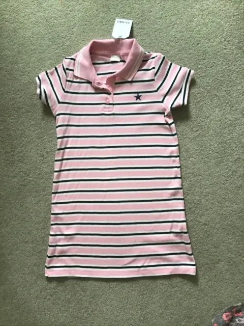 Polo shirt per bambini Next abito a maniche corte rosa taglia 5 nuovo con etichette