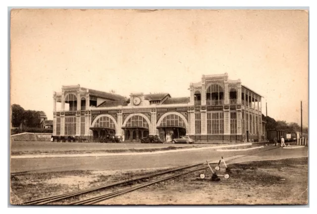 Antique 1920s - Train Station - Dakar, Senegal Postcard *RPPC* (UnPosted)