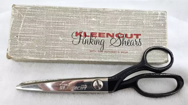 Deluxe Kleencut Pinking Shears No. 180 7.5" Vintage With Box USA Made