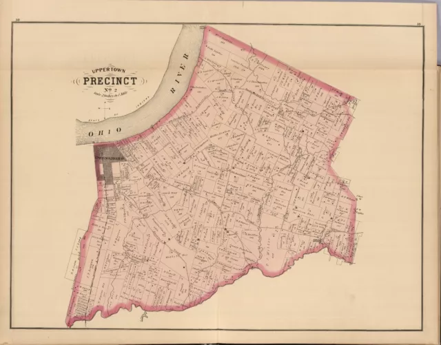 1876 DAVIESS COUNTY plat map KENTUCKY old GENEALOGY Atlas LAND OWNERSHIP DVD P6