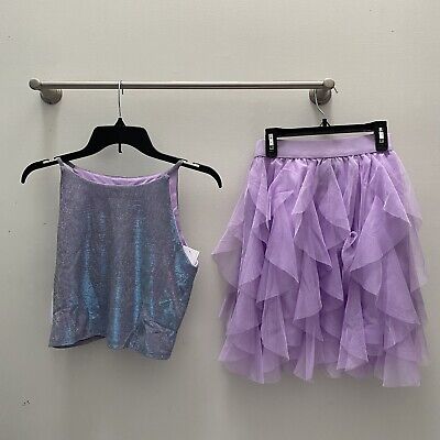 Beautees BCX Big Girls 2-Pc. Glitter Top & Ruffled Skirt Set size 10