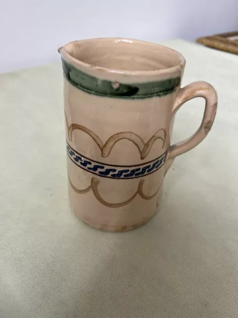 VINTAGE CERAMICA CARAFFA BROCCA 16CM GROTTAGLIE  PUGLIA PUGLIESE XX Secolo