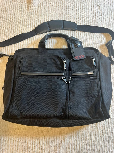 Tumi Alpha 26150D4 Ballistic Nylon laptop Briefcase Bag Shoulder Strap Expands