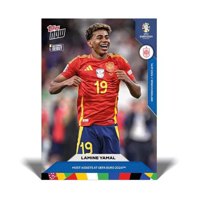 TOPPS NOW UEFA Euro 2024 #67 Lamine Yamal Spain Preorder $9.96