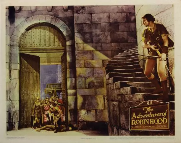 Adventures Of Robin Hood lobby card Errol Flynn 1938 Old Movie Photo