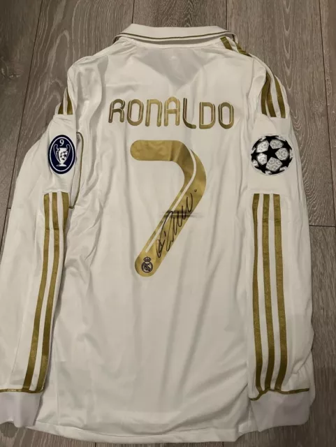 Cristiano Ronaldo Hand Signed Real Madrid Shirt Champions League With Coa