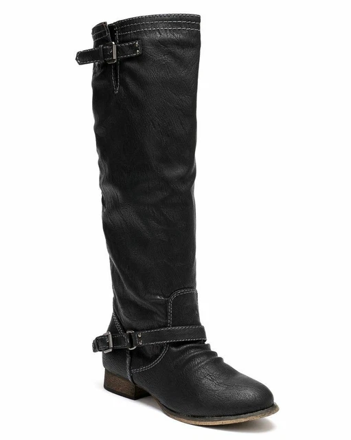 Breckelles Womens Outlaw-81 Western Riding Over the Knee Black Boot (5.5)