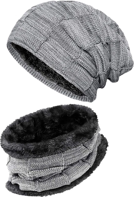 Gorro Para Hombre Gorros De Invierno Hombres Para El Frio Con Bufanda Punto