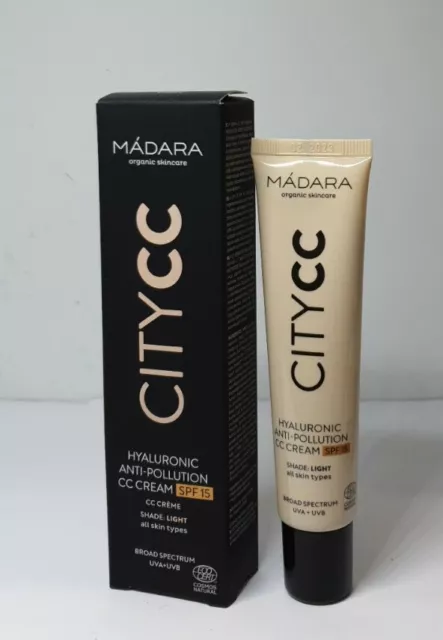 Mádara CityCC Hyaluronic Anti-Pollution CC Cream Spf15 Light 40 ml