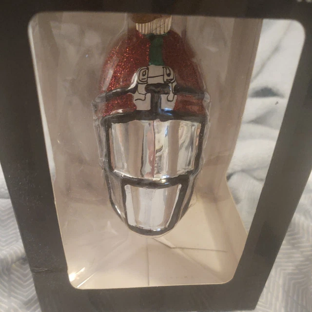 Christopher Radio Celebrations Football Helmet Ornament New in Box 2008 Glass