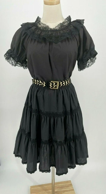 Vtg Pitchfork Brand Circle Skirt Square Up Blouse Small Square Dance Outfit Belt