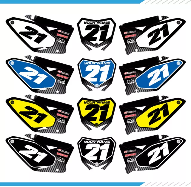 SUZUKI RM RMZ Motocross Number Backgrounds 125 250 450 DECALS / STICKERS