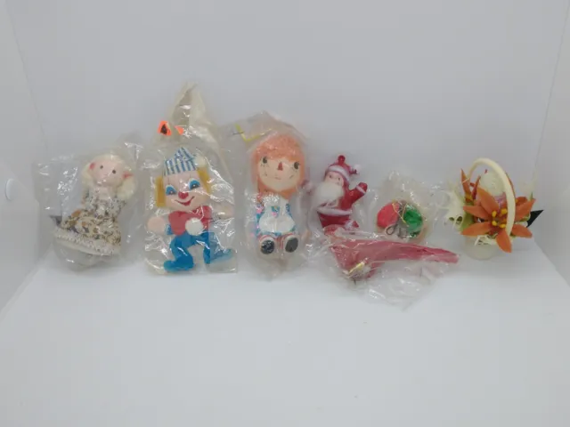 Lot of (7) Vintage Christmas Decoration Ornaments Mixed Lot See Photos