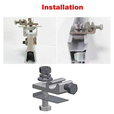 SOLAR PANEL EARTH Clamp PV Coupling Earthing Ground Lug Cable Clamp ...